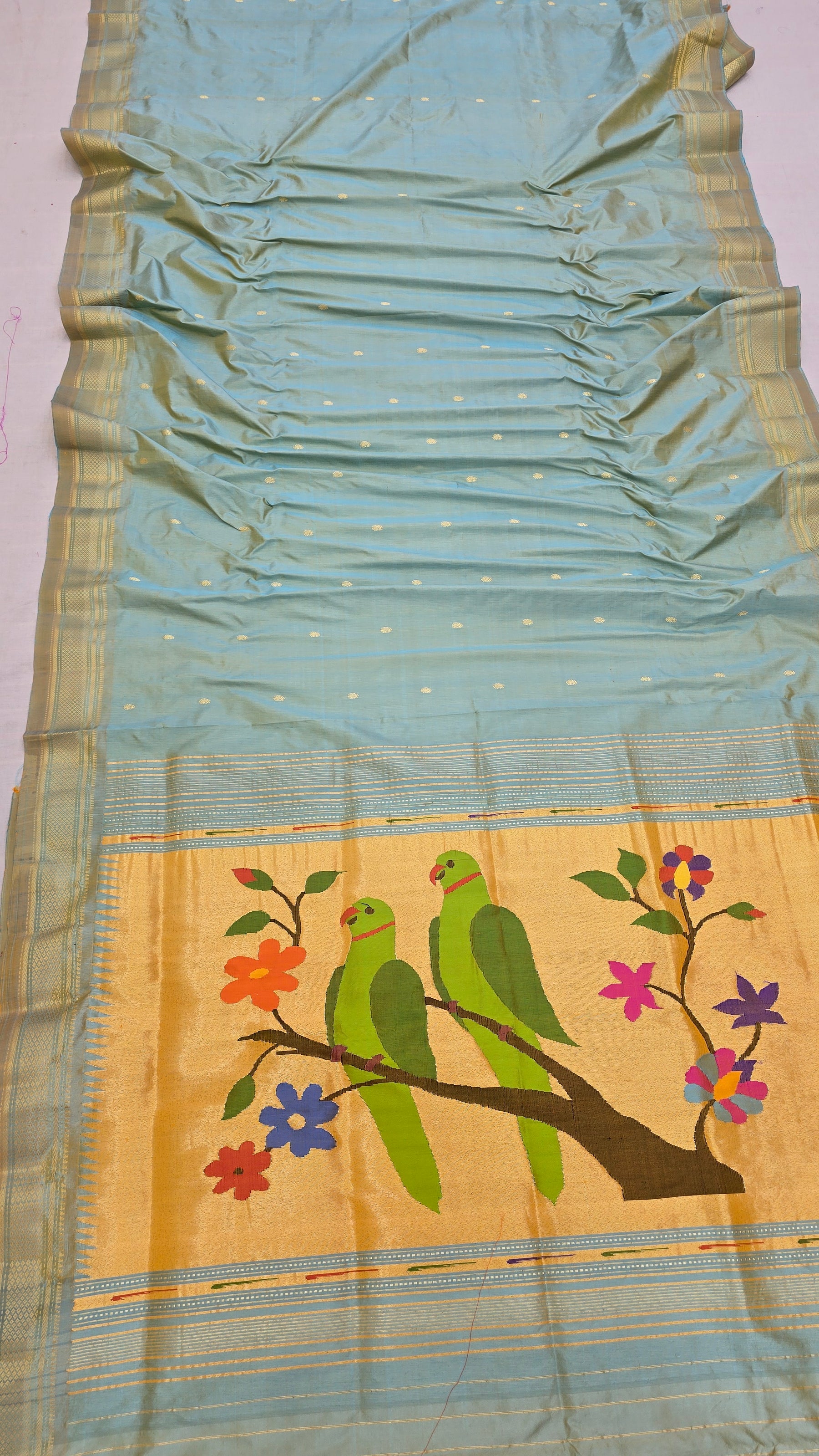 Pastel Silk Paithani Saree