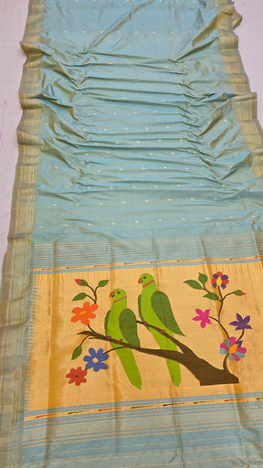 Pastel Silk Paithani Saree