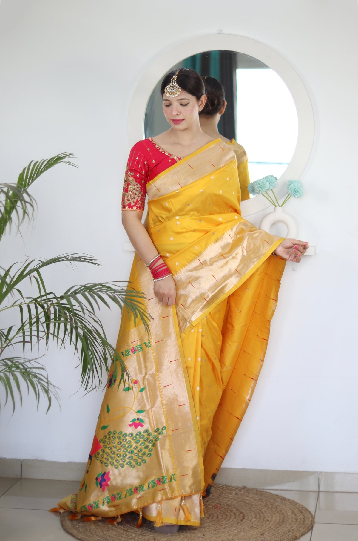 Dual Muniya Paithani