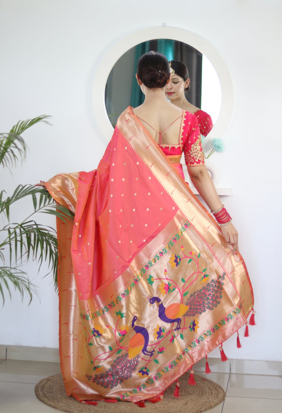 Dual Muniya Paithani