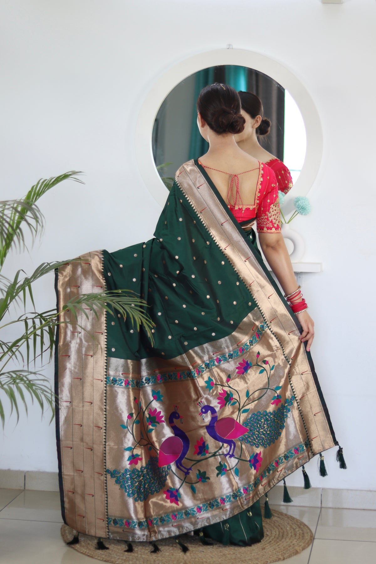 Dual Muniya Paithani