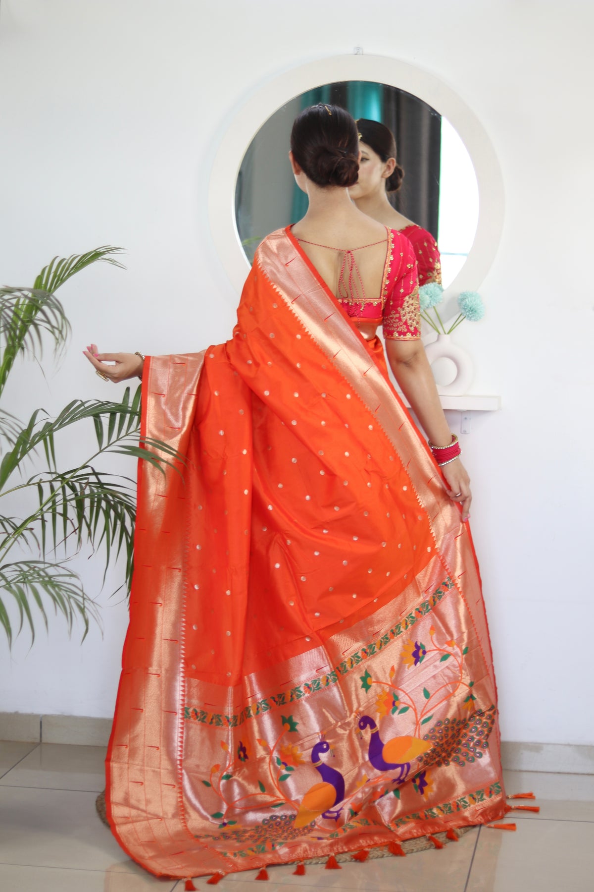 Dual Muniya Paithani