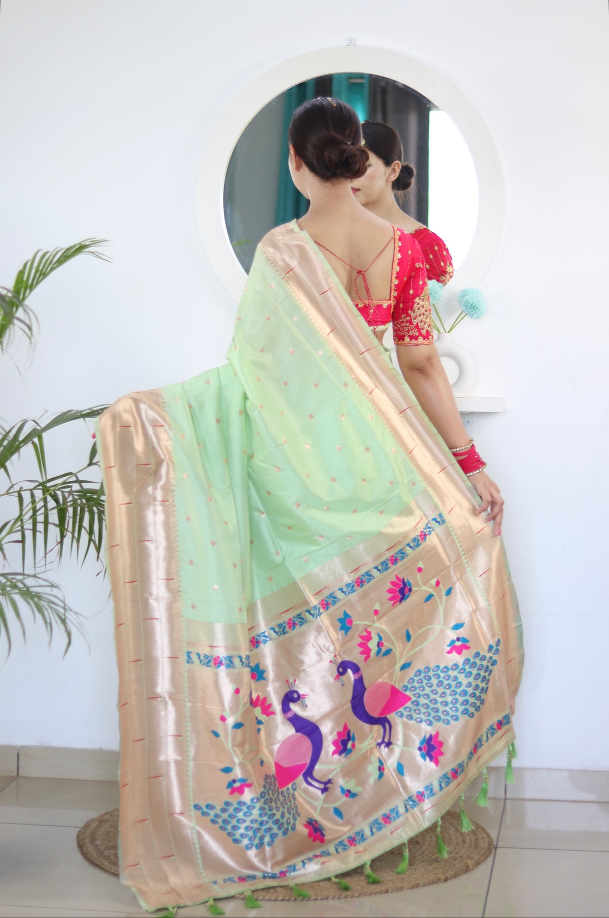 Dual Muniya Paithani