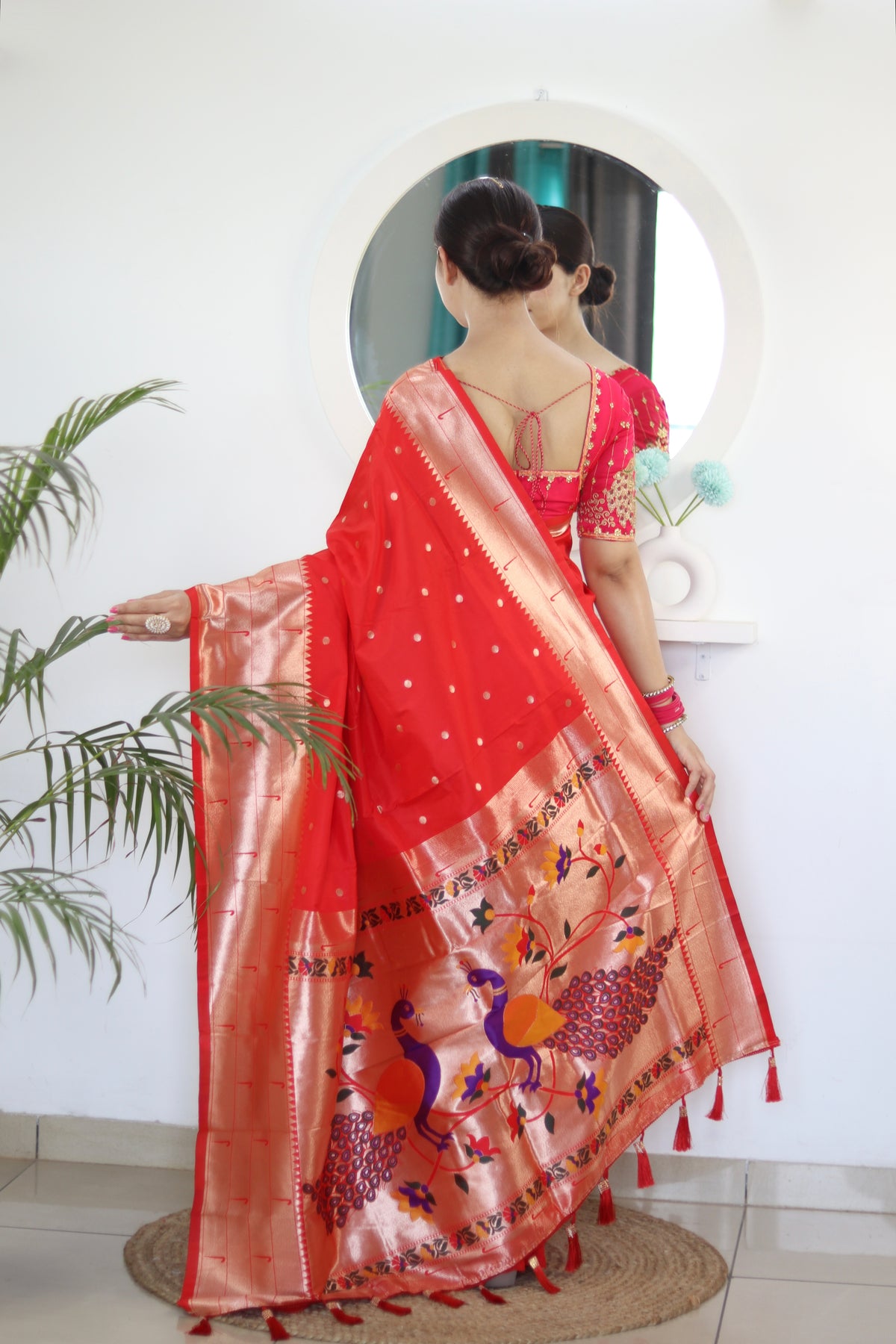 Dual Muniya Paithani