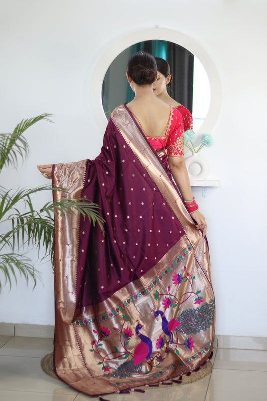 Dual Muniya Paithani