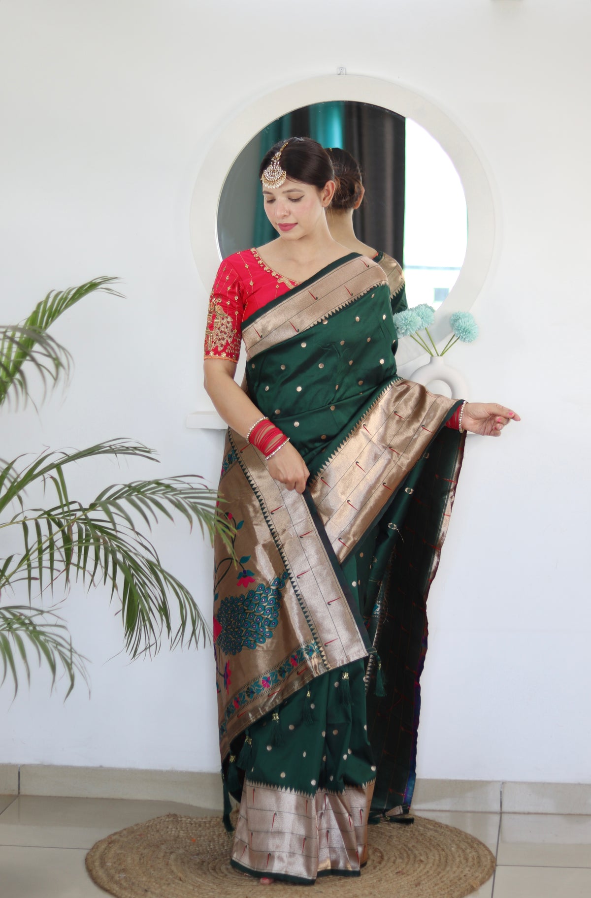 Dual Muniya Paithani