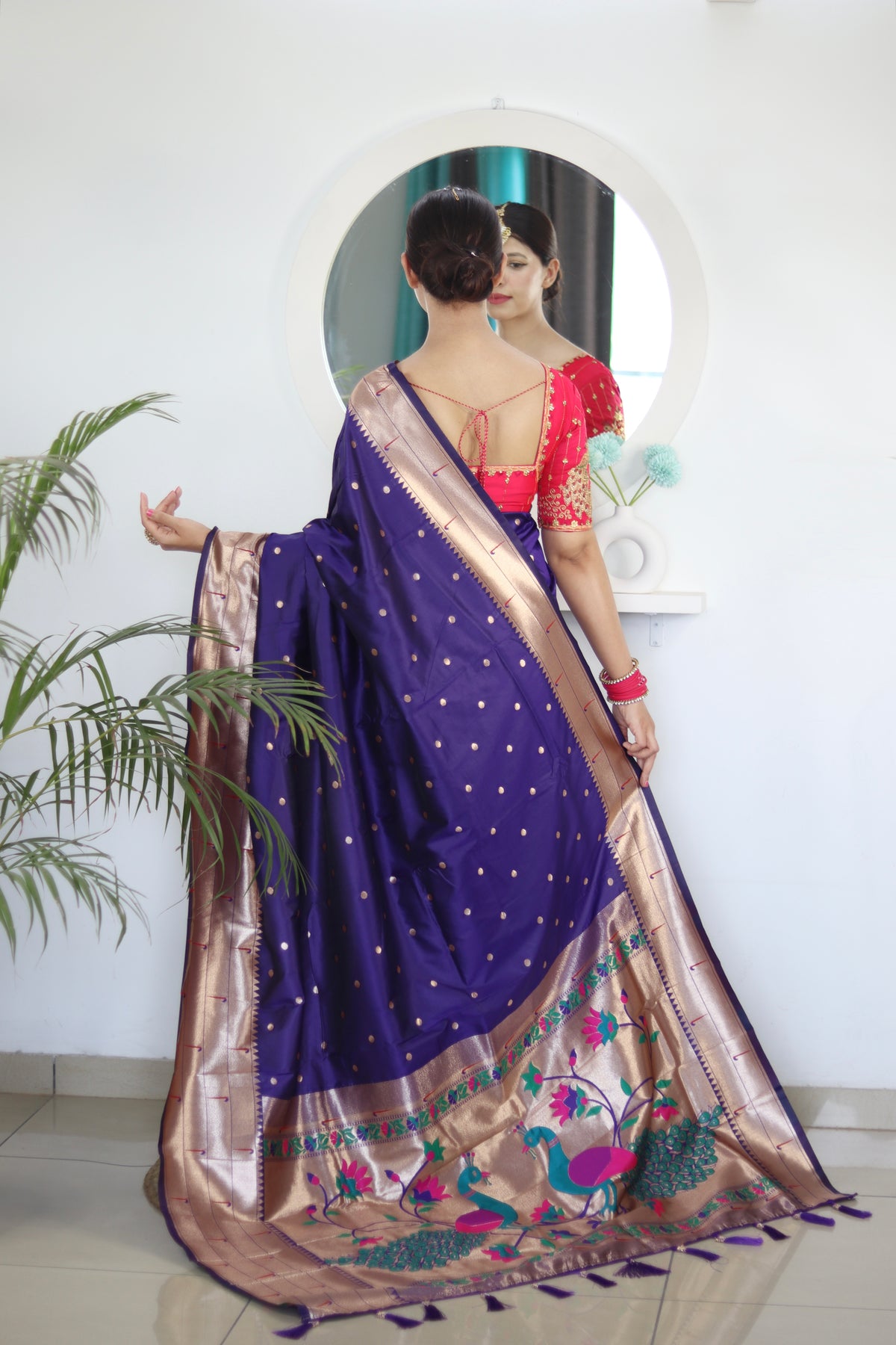 Dual Muniya Paithani